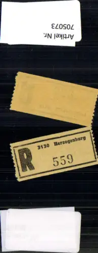 705073 Einschreibezettel Rekozettel R-Zettel Herzogenburg