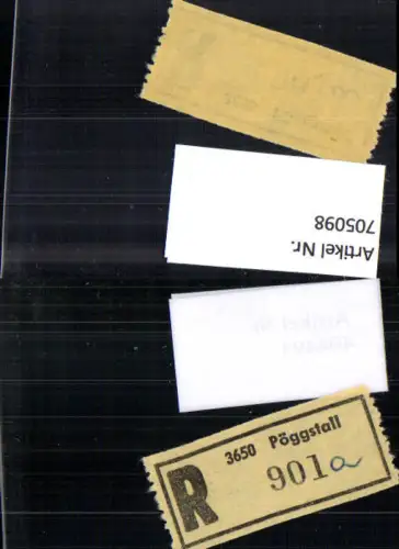 705098 Einschreibezettel Rekozettel R-Zettel Pöggstall