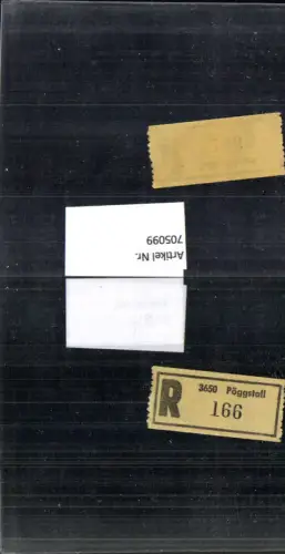 705099 Einschreibezettel Rekozettel R-Zettel Pöggstall