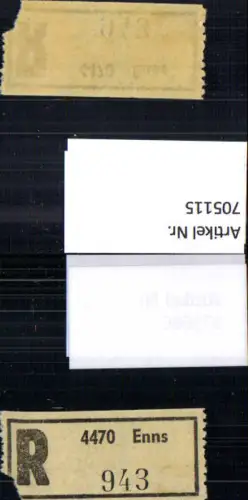 705115 Einschreibezettel Rekozettel R-Zettel Enns