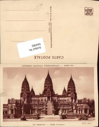644382,Ausstellung Exposition Coloniale Internationale Paris 1931 Angkor Vat