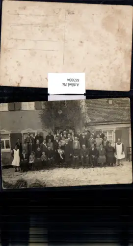 669804,Foto Ak Gruppenbild Hochzeit vor Gebäude