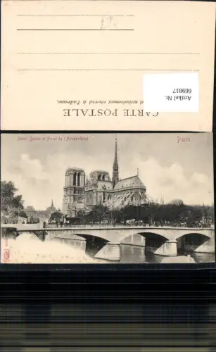 669817,Paris Notre-Dame et Pont de l Archeveche Brücke Kirche Kathedrale France