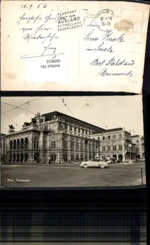 669832,Foto Ak Wien Vienna Innere Stadt Staatsoper Oper Bus