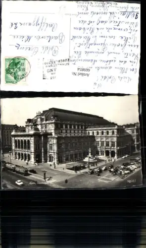 669854,Foto Ak Wien Vienna Innere Stadt Staatsoper Oper Straßenbahn
