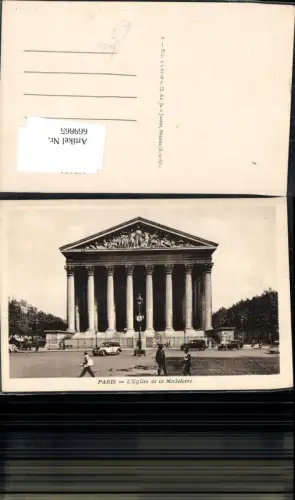 669865,Foto Ak Paris L Eglise de la Madeleine Kirche Bauwerk Automobile France