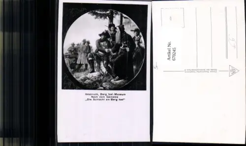 670245,Künstler Ak Innsbruck Schlacht a. Berg Isel Tiroler Freiheitskampf Andreas Hofer