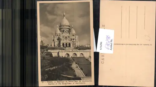 670296,Paris Basilique du Sacre-Coeur de Montmartre Kirche Basilika France