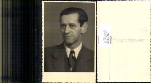 670607,Foto Ak Mann Anzug Portrait pub Atelier F. Skudnigg Wien