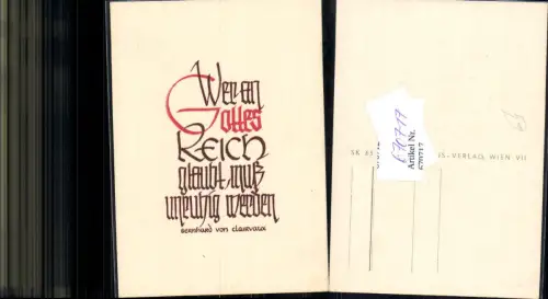 670717,Spruch Bernhard v. Clairvaux Wer an Gottes Reich glaubt muss unruhig werden Religion