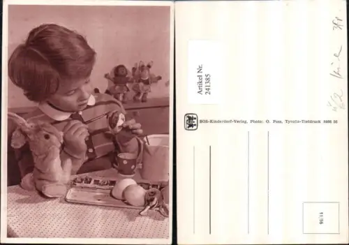 241385,SOS Kinderdorf 11euro56 Kind b. Eier bemalen Stoffhase Puppen