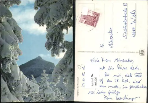 403226,SOS Kinderdorf Alpspitze b. Garmisch Bergkulisse Winterbild
