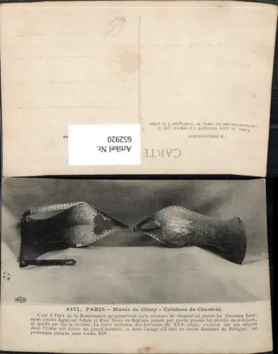 652920,Paris Musee de Cluny Ceinture de Chastete Keuschheitsgürtel France