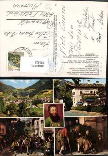 652928,Mehrbild Ak Südtiroler Freiheitsheld Andreas Hofer Tiroler Freiheitskampf Geburtshaus