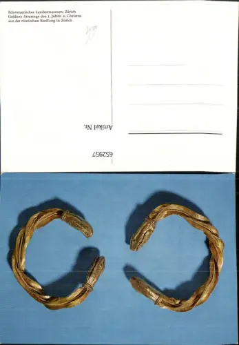 652957,Zürich Goldene Armringe Schweizer Landesmuseum