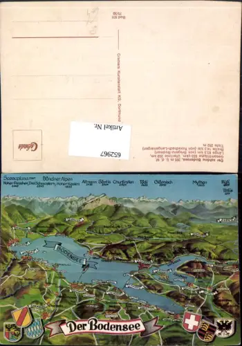 652967,Lagekarte Vogelschau Der Schöne Bodensee Bregenz Konstanz