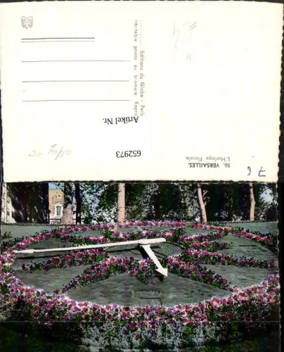 652973,Versailles Blumenuhr L Horloge Florale Blumen France