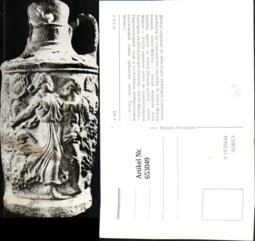 653049,Foto Ak Small amphora with Baccic scenes in relief Greci-Mäcin Antike