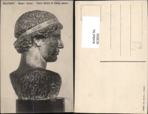 653050,Büste Bologna Museo Civico Testa Greca di fianco destro