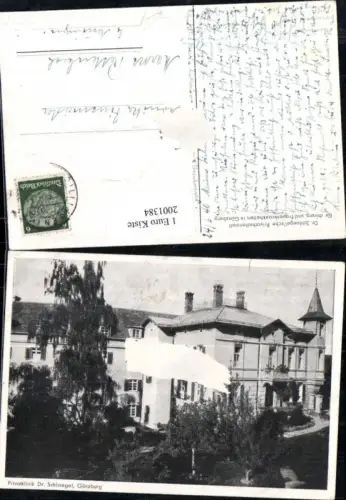 ,Günzburg Dr Schlägel'sche Privatheilanstalt für chirurgische u. Frauenkrankheiten