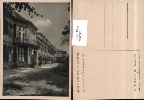 ,Neues Schloss Bayreuth Front geg. d. Hofgarten