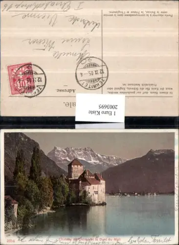 ,Chateau de Chillon et la Dent du Midi Schloss b. Montreux