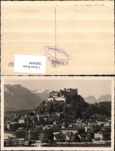 ,Salzburg Totale Hohensalzburg Festung u. Nonnberg m. Lattengebirge