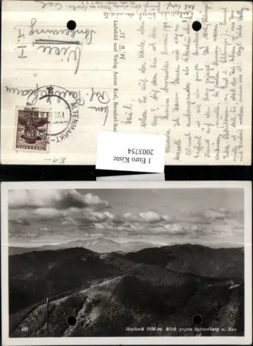 ,Hocheck Blick geg. Schneeberg u. Rax b. Puchberg