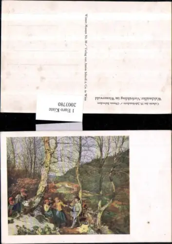 ,Künstler AK Waldmüller Vorfrühling im Wienerwald Wald Kinder