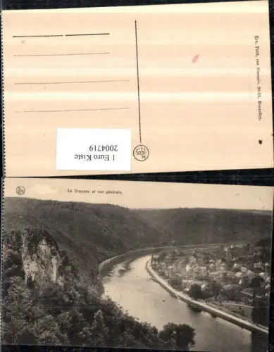 ,Waulsort Namur Le Drapeau et vue generale Totale