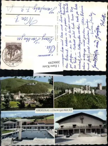 ,Kirchschlag i. d. Buckligen Welt Totale Burgruine Schwimmbad Passionsspielhaus Mehrbildkarte