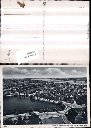 ,Kiel Totale Blick v. Rathausturm über den kleinen Kiel