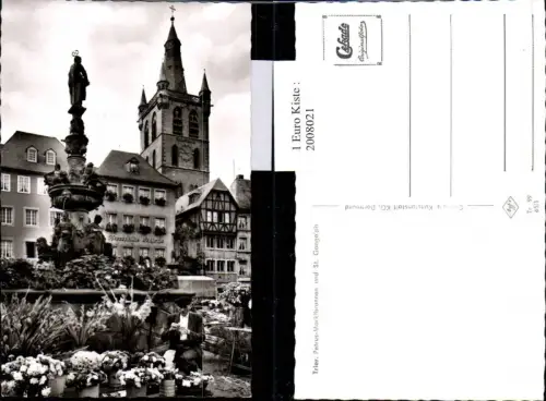 ,Trier Petrus-Marktbrunnen Brunnen u. St. Gangolph Turm