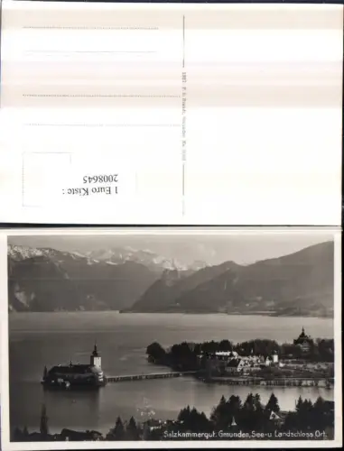 ,Gmunden See- u. Landschloss Ort Orth Bergkulisse pub F. E. Brandt 5006
