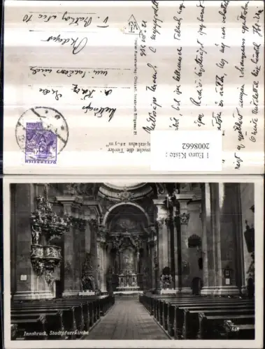 ,Innsbruck Stadtpfarrkirche Kirche Innenansicht Kanzel