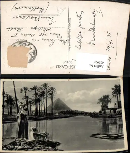429928,Egypt Cairo Kairo Flood time near Pyramids Flut Pyramide Volkstypen