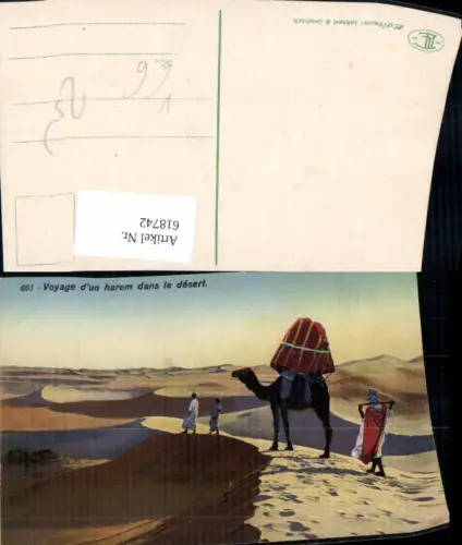 618742,Voyage d un harem dans le desert Kamel pub Lehnert u. Lendrock Egypt