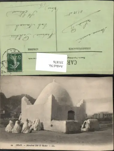 351876,Oran Marabout Sidi El Bachir Haus Volkstypen