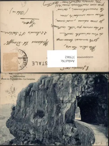 375062,Algeria Constantine Route de Philippeville La Corniche Tunnel