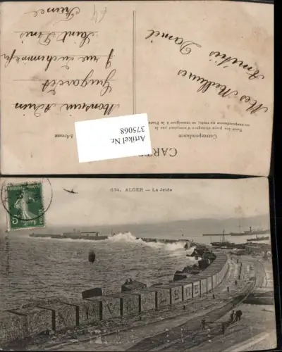 375068,Algeria Alger Algier La Jetee Mole Brandung
