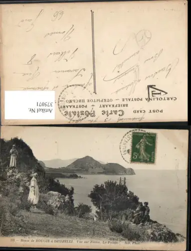 375071,Algeria Route de Bougie a Djidjelli Jijel Vue sur Ziama La Pointe