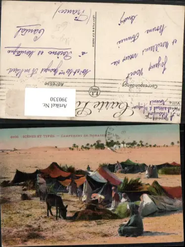 390330,Algeria Scenes et Types Campement de Nomades Nomaden Volkstypen