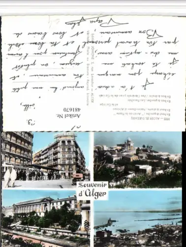 481670,Algeria Alger Algier Poste Notre-Dame Facultes Mehrbildkarte