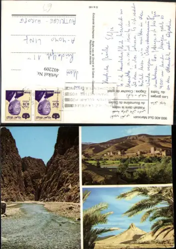 402209,Morokko Sud Marocain Zagora Gorges du Todra Kasbah Mehrbildkarte