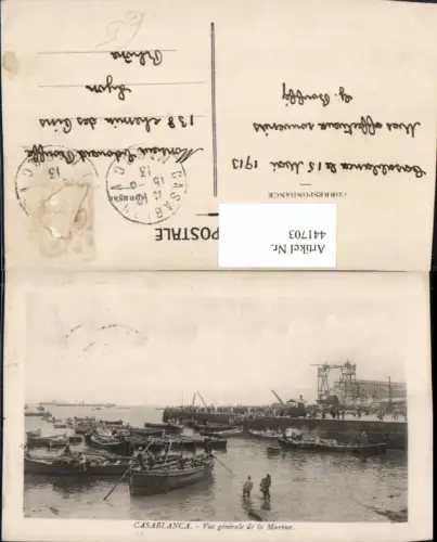 441703,Morocco Casablanca Vue generale de la Marine Boote