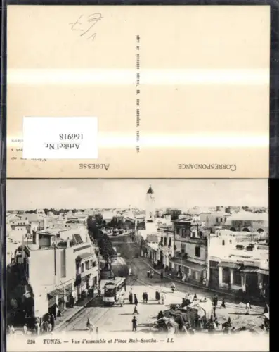 166918,Tunis Vue d ensemble et Place Bab Souika pub LL 294