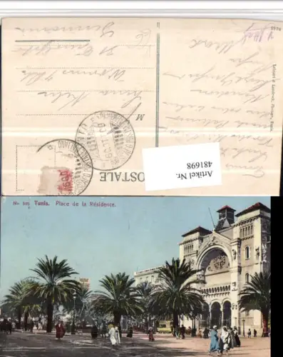 481698,Tunisia Tunis Place de la Residence Palmen pub Lehnert e Landrock