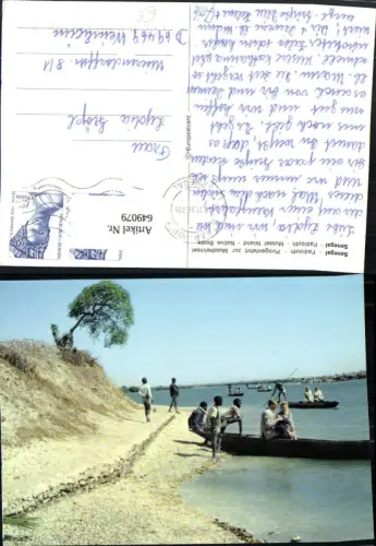 649079,Senegal Fadiouth Pirogenfahrt zur Muschelinsel Mussel Island Boote Westafrika