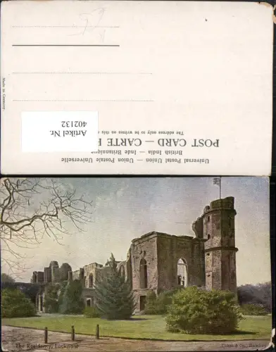 402132,Künstler AK India Lucknow Residency Gebäude Ruine