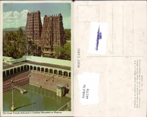 441779,India Madurai Great Temple dedicated to Goddess Meenakshi Tempel